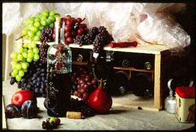 Wine Decanter And Fruit